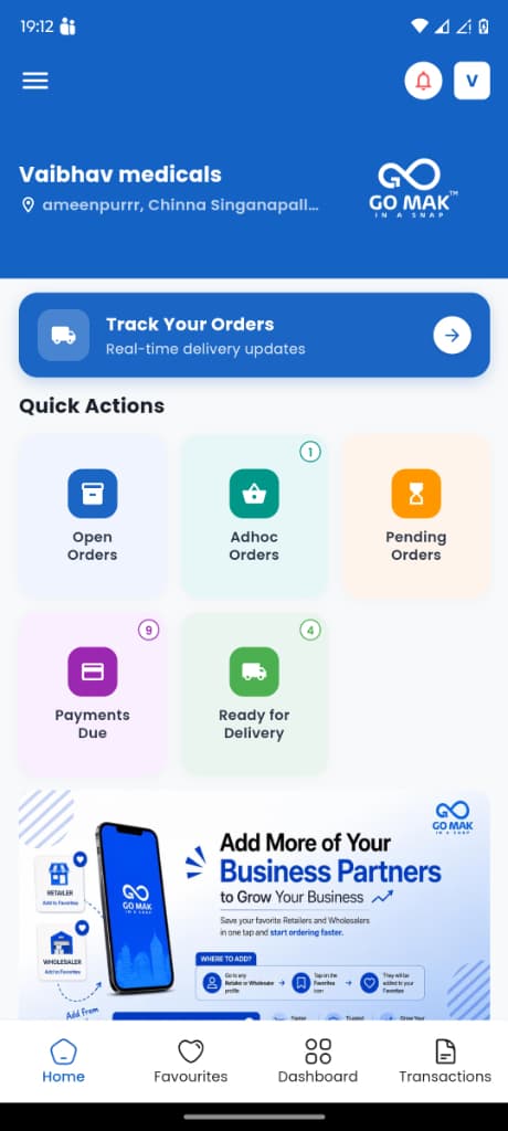 Go Mak Mobile App Screen